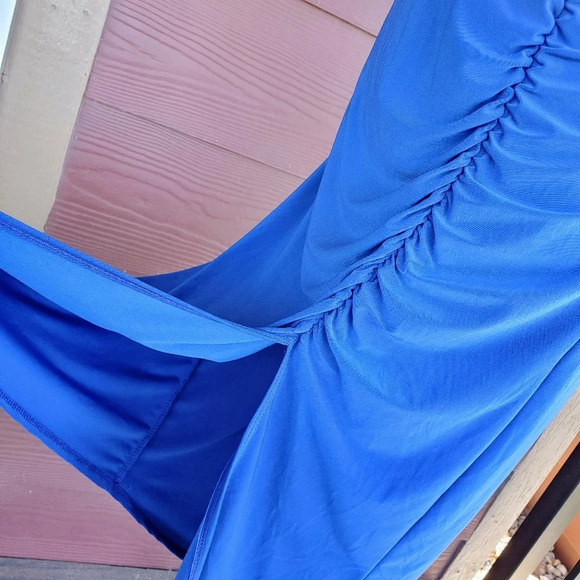 Myth Royal Blue Ruched Bodycon Dress Size XL - Picture 8 of 8